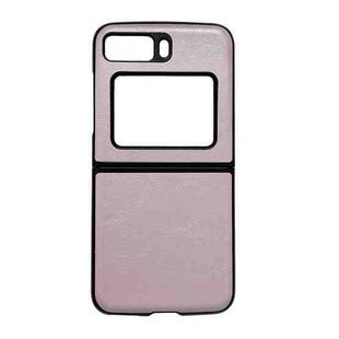 For Motorola Moto Razr 2022 Cowhide Texture PU Phone Case(Pink)