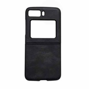 For Motorola Moto Razr 2022 Cowhide Texture PU Phone Case(Black)