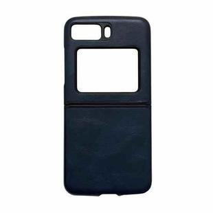 For Motorola Moto Razr 2022 Cowhide Texture PU Phone Case(Blue)