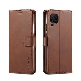 For Huawei P40 Lite / nova 6 SE LC.IMEEKE Calf Texture Horizontal Flip Leather Case, with Holder & Card Slots & Wallet & Photo Frame(Coffee)