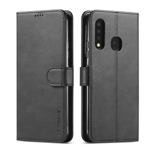 For Galaxy A70e LC.IMEEKE Calf Texture Horizontal Flip Leather Case, with Holder & Card Slots & Wallet & Photo Frame(Black)