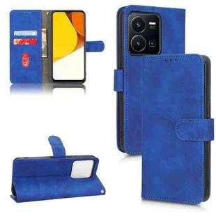 For vivo Y22s / Y35 Skin Feel Magnetic Flip Leather Phone Case(Blue)