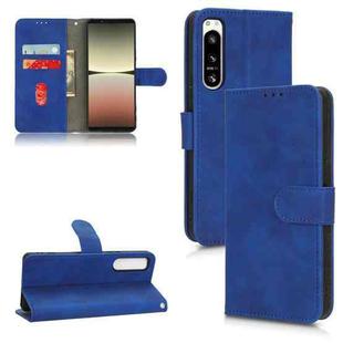 For Sony Xperia 5 IV Skin Feel Magnetic Flip Leather Phone Case(Blue)