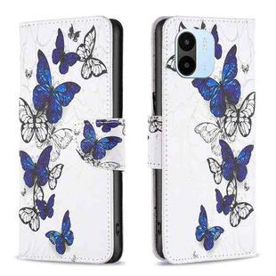 For Xiaomi Redmi A1 / A1+ Colored Drawing Pattern Flip Leather Phone Case(Butterflies)