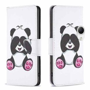For Samsung Galaxy A23e 5G Colored Drawing Pattern Flip Leather Phone Case(Panda)