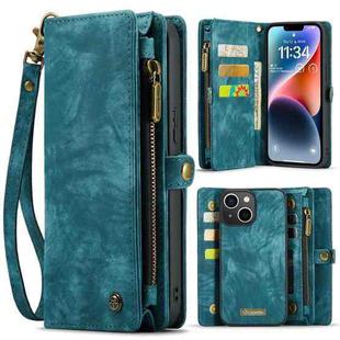 For iPhone 14 CaseMe 008 Detachable Multifunctional Leather Phone Case(Blue)