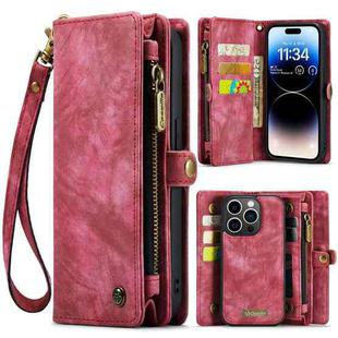 For iPhone 14 Pro CaseMe 008 Detachable Multifunctional Leather Phone Case(Red)