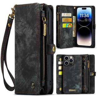 For iPhone 14 Pro CaseMe 008 Detachable Multifunctional Leather Phone Case(Black)