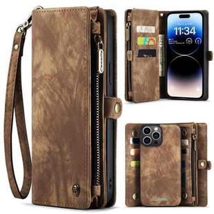 For iPhone 14 Pro Max CaseMe 008 Detachable Multifunctional Leather Phone Case(Brown)