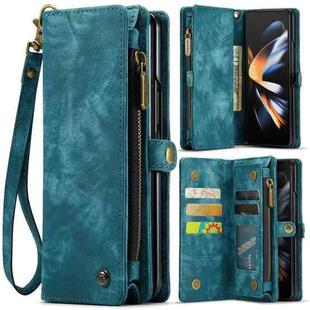 For Samsung Galaxy Z Fold4 CaseMe 008 Detachable Multifunctional Leather Phone Case(Blue)