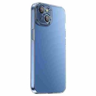 For iPhone 14 PC Crystal Clear Frosted Phone Case(Blue)