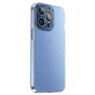 For  iPhone 14 Pro PC Crystal Clear Frosted Phone Case(Blue)