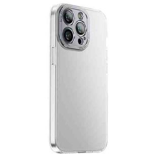 For iPhone 14 Pro Max PC Crystal Clear Frosted Phone Case(White)