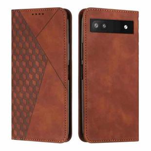 For Google Pixel 6a Skin Feel Magnetic Leather Phone Case(Brown)