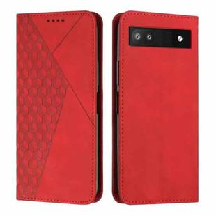 For Google Pixel 6a Skin Feel Magnetic Leather Phone Case(Red)