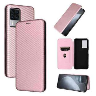 For Cubot X50 Carbon Fiber Texture Leather Phone Case(Pink)