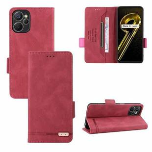 For Realme 9i 5G Magnetic Clasp Flip Leather Phone Case(Red)