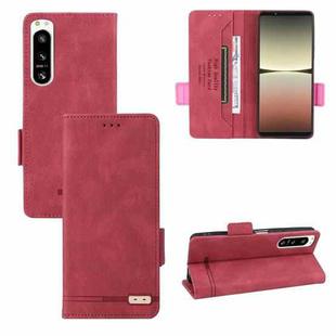 For Sony Xperia 5 IV Magnetic Clasp Flip Leather Phone Case(Red)