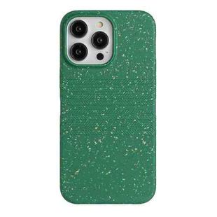 For iPhone 14 Pro Max Wheat Straw Material Degradable TPU Phone Case(Dark Green)