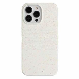 For iPhone 14 Pro Max Wheat Straw Material Degradable TPU Phone Case(White)