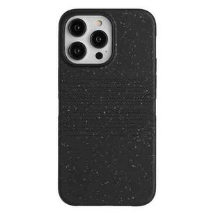 For iPhone 14 Pro Max Wheat Straw Material Degradable TPU Phone Case(Black)