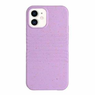 For iPhone 12 Wheat Straw Material Degradable TPU Phone Case(Purple)