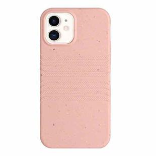 For iPhone 12 Wheat Straw Material Degradable TPU Phone Case(Pink)