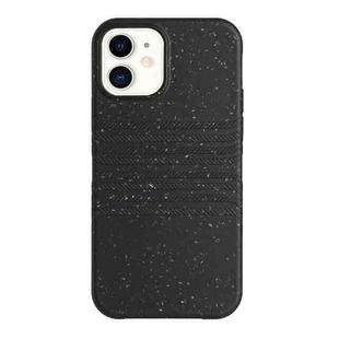 For iPhone 12 mini Wheat Straw Material Degradable TPU Phone Case(Black)