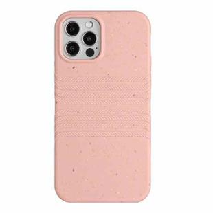For iPhone 12 Pro Max Wheat Straw Material Degradable TPU Phone Case(Pink)