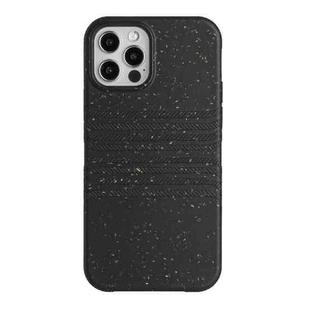For iPhone 12 Pro Max Wheat Straw Material Degradable TPU Phone Case(Black)