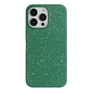 For iPhone 15 Pro Max Wheat Straw Material Degradable TPU Phone Case(Dark Green)