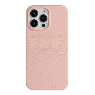 For iPhone 15 Pro Max Wheat Straw Material Degradable TPU Phone Case(Pink)