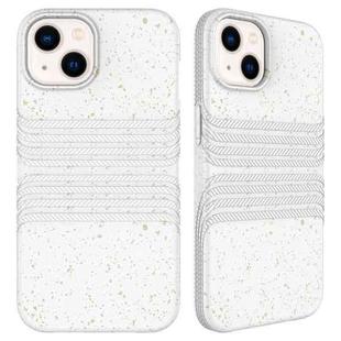 For iPhone 15 Plus Wheat Straw Material Degradable TPU Phone Case(White)
