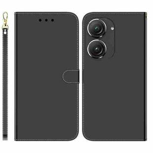 For Asus Zenfone 9 Imitated Mirror Surface Flip Leather Phone Case(Black)