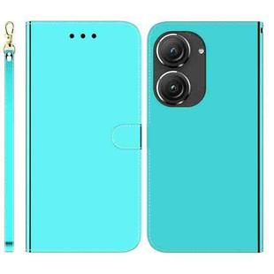 For Asus Zenfone 9 Imitated Mirror Surface Flip Leather Phone Case(Mint Green)