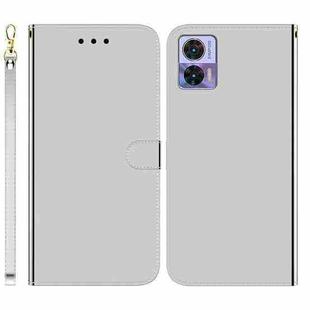 For Motorola Edge 30 Neo /  Edge 30 Lite Imitated Mirror Surface Flip Leather Phone Case(Silver)