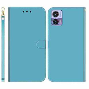 For Motorola Edge 30 Neo /  Edge 30 Lite Imitated Mirror Surface Flip Leather Phone Case(Blue)