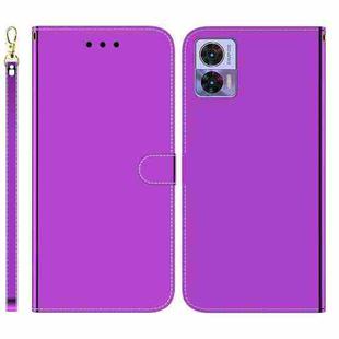 For Motorola Edge 30 Neo /  Edge 30 Lite Imitated Mirror Surface Flip Leather Phone Case(Purple)