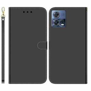 For Motorola Moto S30 Pro 5G / Edge 30 Fusion Imitated Mirror Surface Flip Leather Phone Case(Black)