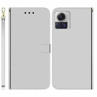 For Motorola Moto X30 Pro 5G / Edge 30 Ultra Imitated Mirror Surface Flip Leather Phone Case(Silver)