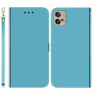 For Motorola Moto G32 Imitated Mirror Surface Flip Leather Phone Case(Blue)