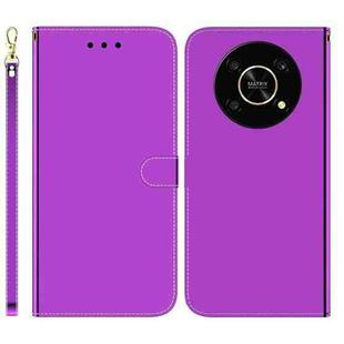 For Honor X9 / X9 5G Imitated Mirror Surface Flip Leather Phone Case(Purple)