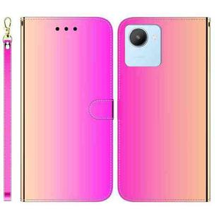 For Realme C30 Imitated Mirror Surface Flip Leather Phone Case(Gradient Color)