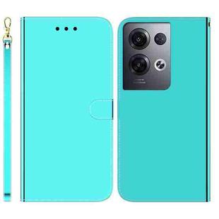 For OPPO Reno8 Pro+ Imitated Mirror Surface Flip Leather Phone Case(Mint Green)