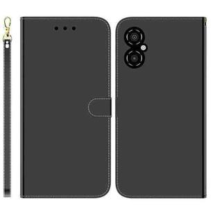 For Xiaomi Poco M4 5G Imitated Mirror Surface Flip Leather Phone Case(Black)