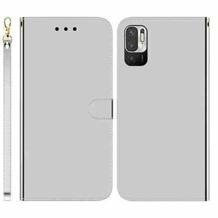 For Xiaomi Redmi Note 11T Pro / 11T Pro+ 5G Imitated Mirror Surface Flip Leather Phone Case(Silver)