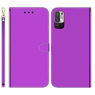For Xiaomi Redmi Note 11T Pro / 11T Pro+ 5G Imitated Mirror Surface Flip Leather Phone Case(Purple)