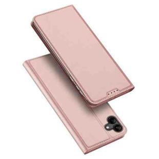For Samsung Galaxy A04 164.4mm DUX DUCIS Skin Pro Series Leather Phone Case(Rose Gold)