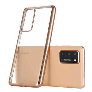 For Huawei P40 GEBEI Plating TPU Shockproof Protective Case(Gold)