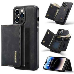 For iPhone 14 Pro Max DG.MING M1 Series 3-Fold Multi Card Wallet Leather Case(Black)